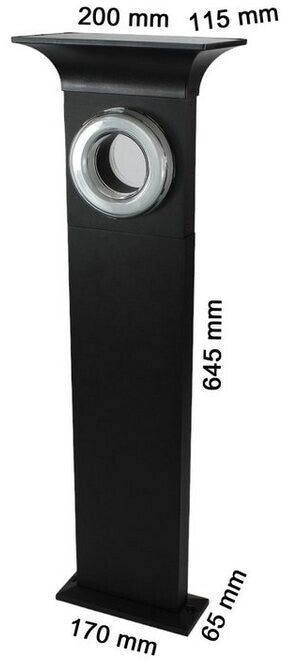 Modern Solar Garden Lamp 64.5 cm Aluminium Duo Color warm white and cool white adjustable